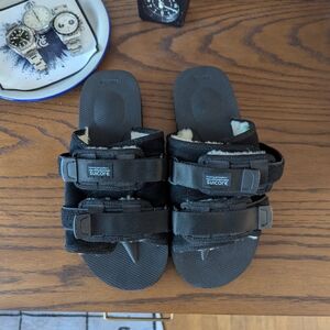 Suicoke Black Sandals with Straps